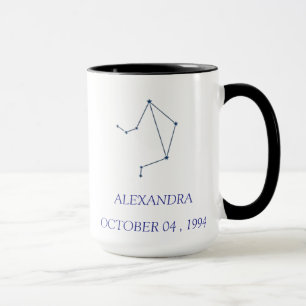 Personalized Libra Constellation Mug - Custom Zodi