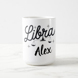 Personalized Libra Zodiac Sign Art Coffee Mug