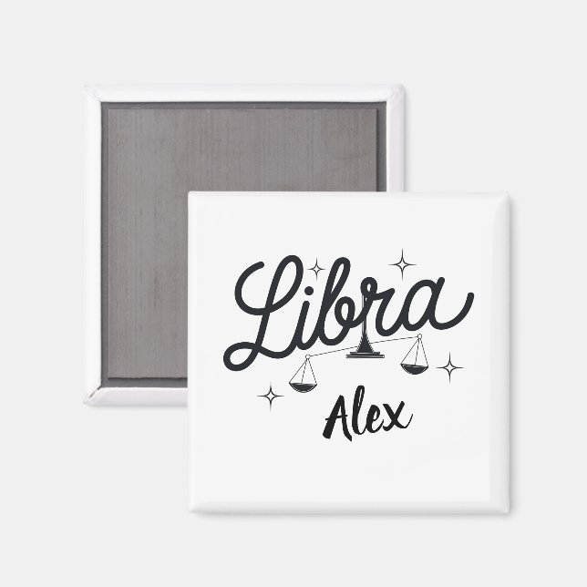 Personalized Libra Zodiac Sign Art  Magnet (Front/Back)