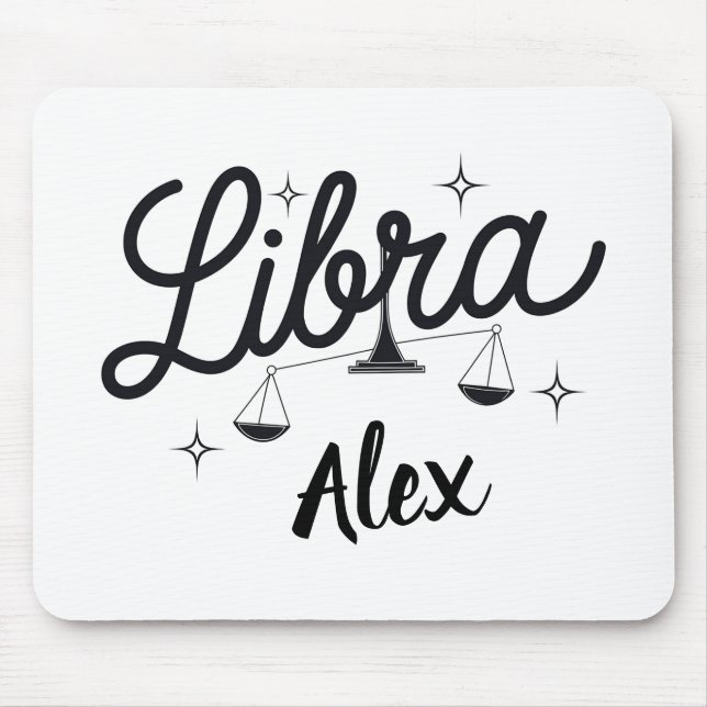 Personalized Libra Zodiac Sign Art  Mouse Mat (Front)