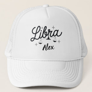 Personalized Libra Zodiac Sign Art Trucker Hat