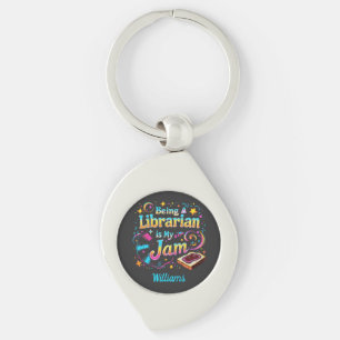 Personalized Librarian Gift Key Ring