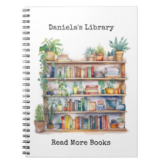 Personalized Library Watercolor Notebooks