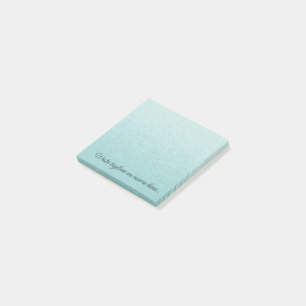 Personalized Light Teal Script Post it Sticky Note