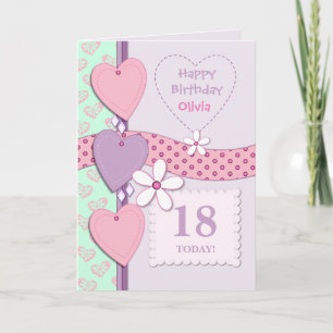 Personalized Lilac Special age Birthday Card