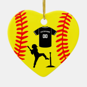 Personalized Little League Christmas - Photo Ceramic Tree Decoration