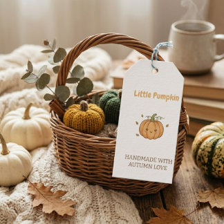 Personalized Little Pumpkin Baby Blanket Gift Tags