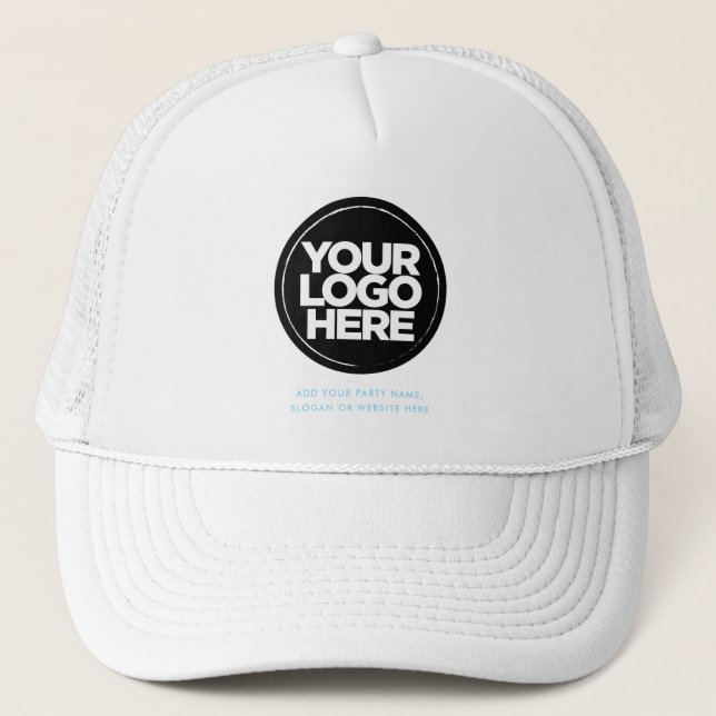 Personalized Logo and Text Baseball Trucker Hat (Front)