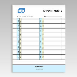 Personalized Logo Business Appointments Notepad