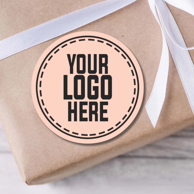 Personalized Logo Business Branding Packaging Classic Round Sticker (Creator Uploaded)