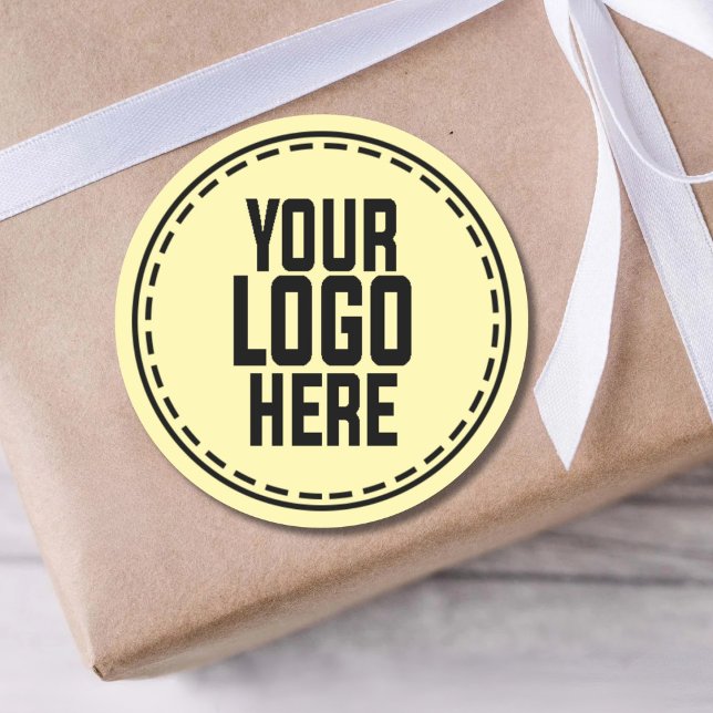 Personalized Logo Business Branding Packaging Classic Round Sticker (Creator Uploaded)