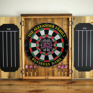 Personalized Logo & Custom Text Business Company Dartboard