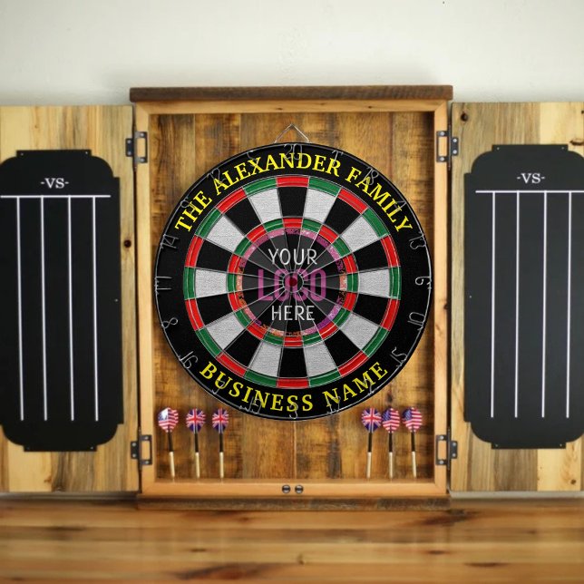 Personalized Logo & Custom Text Business Company Dartboard (Creator Uploaded)