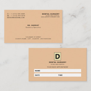 Personalized Logo, Dentist Appointment Business Card