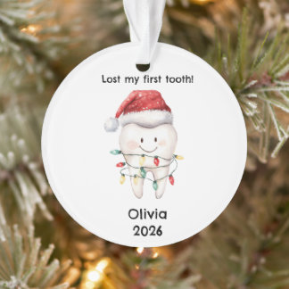 Personalized Lost My First Tooth Christmas Ornament