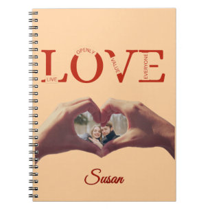 Personalized LOVE Acronym Photo Notebook