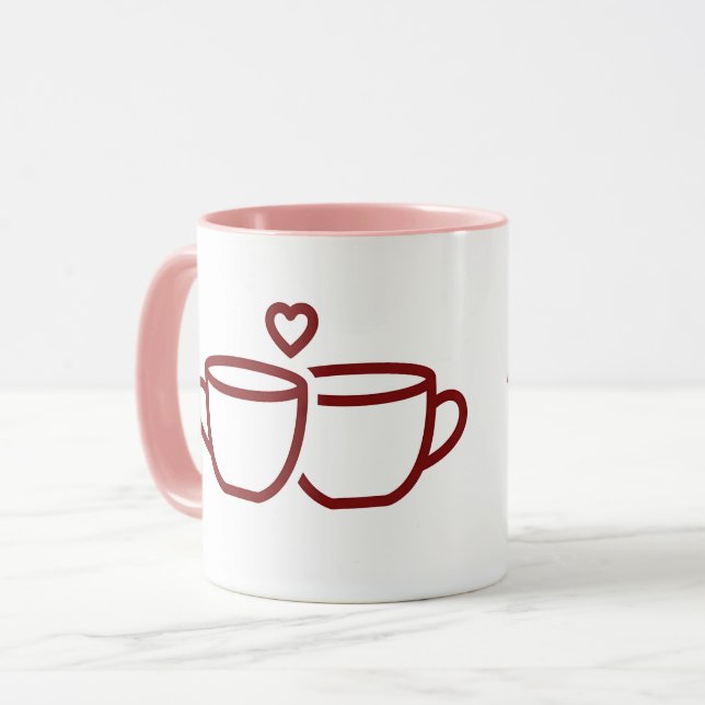 Personalized Love Brews Here Couple Coffee Mug (Front Left)