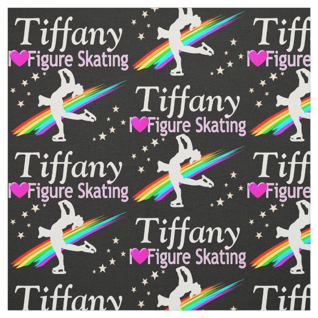 PERSONALIZED LOVE FIGURE SKATING FABRIC (Swatch)