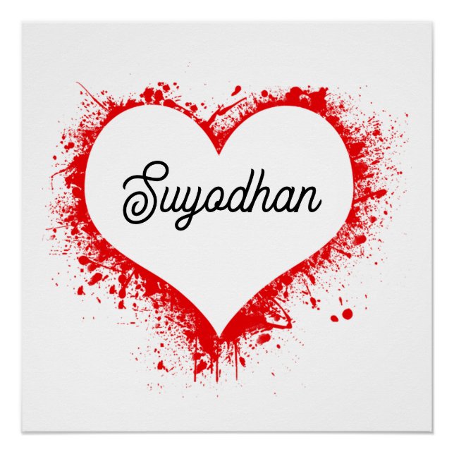 Personalized love Heart Poster (Front)