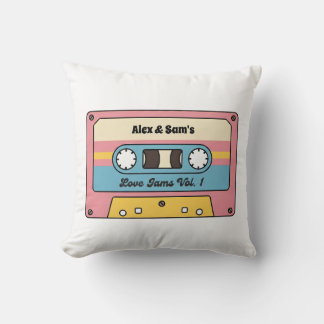 Personalized Love Jams Cassette Tape – Custom Name Cushion