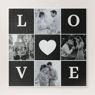 Personalized "LOVE" Photo Collage Jigsaw Puzzle