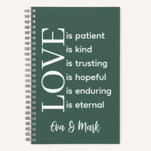 Personalized LOVE Scripture Journal Wedding