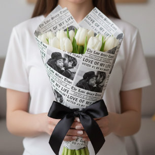 Personalized Love Story Photo Wrapping Paper