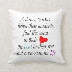 Personalized Love to Teach Dance - Dance Recital Cushion