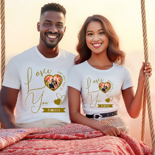 Personalized Love You Forever Valentine's Day T-Shirt