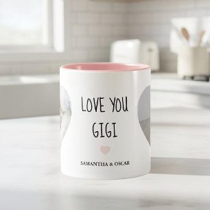 Personalized Love You Gigi   Custom Grandma Gift Two-Tone Coffee Mug
