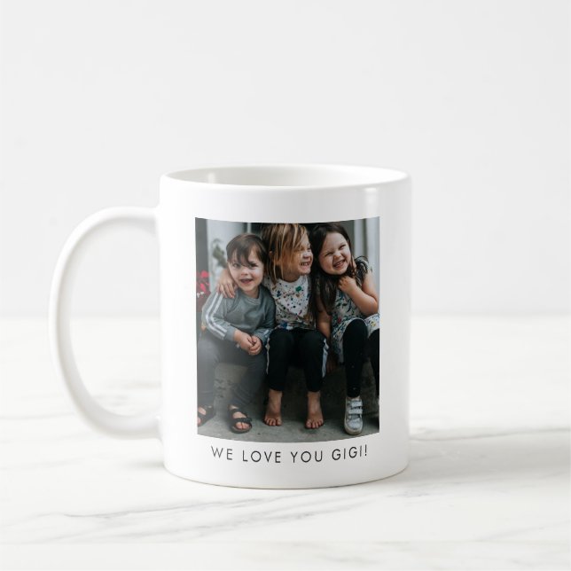 Personalized Love You GIGI Grandma Photo Simple Coffee Mug (Left)