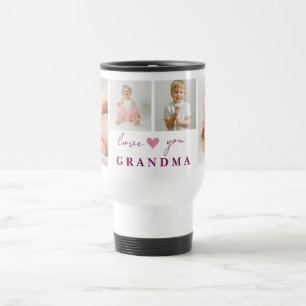 "Personalized 'Love You Grandma' Travel Mug