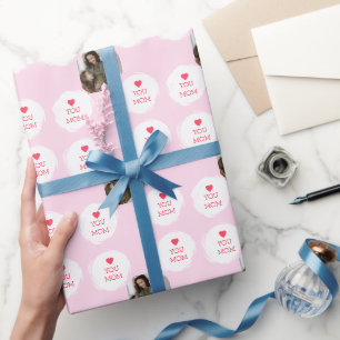 Personalized Love You Mom Photo   Mom Gift Wrap 