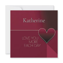 Personalized Love You More Each Day Heart Design