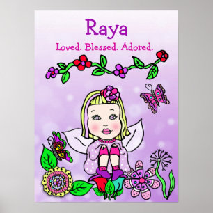 Personalized Loved, Blessed and Adored Fairy Poster