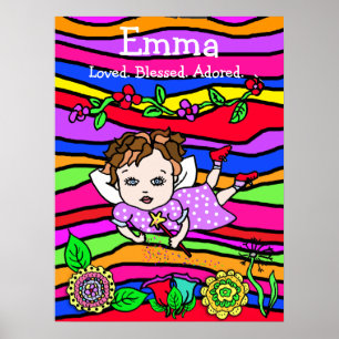 Personalized Loved, Blessed and Adored Fairy Poster