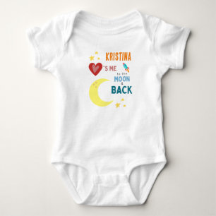 personalized  Loves me to the moon and back Baby Bodysuit