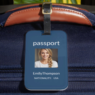 Personalized Luggage Tag with Photo & Details