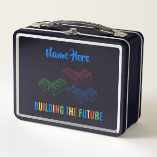 Personalized Lunchkins Building Bricks Lunch Box