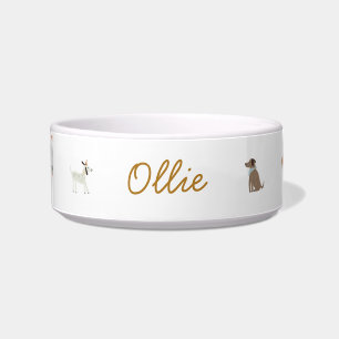 Personalized Luxe Dog Food Water Bowl