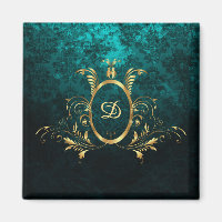 Personalized Luxury Damask gold Frame