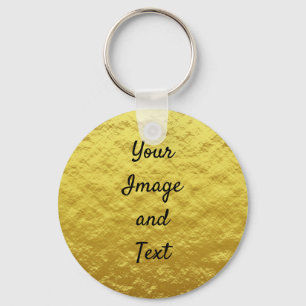 Personalized luxury golden foil key ring