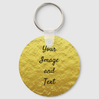 Personalized luxury golden foil key ring