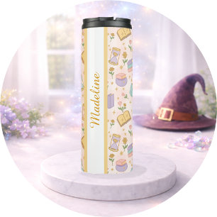Personalized Magic Books Thermal Tumbler Pink