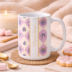 Personalized Magical Book Academy Wizard Pink Coffee Mug