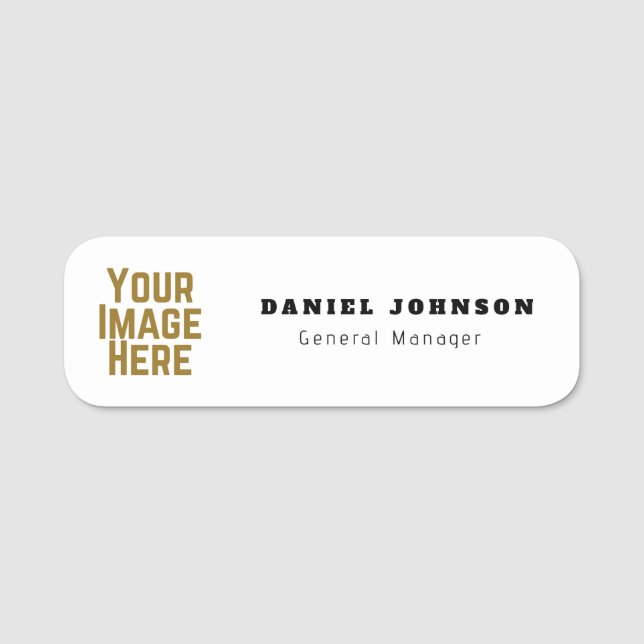 Personalized Magnetic Company Employee Name Tag (Front)