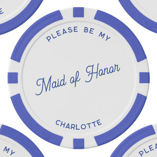 Personalized Maid of Honor Proposal Poker Chips