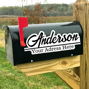 Personalized Mailbox Sticker Last Name and Address