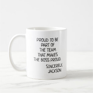 Personalized Make The Boss Proud Coffee Mug