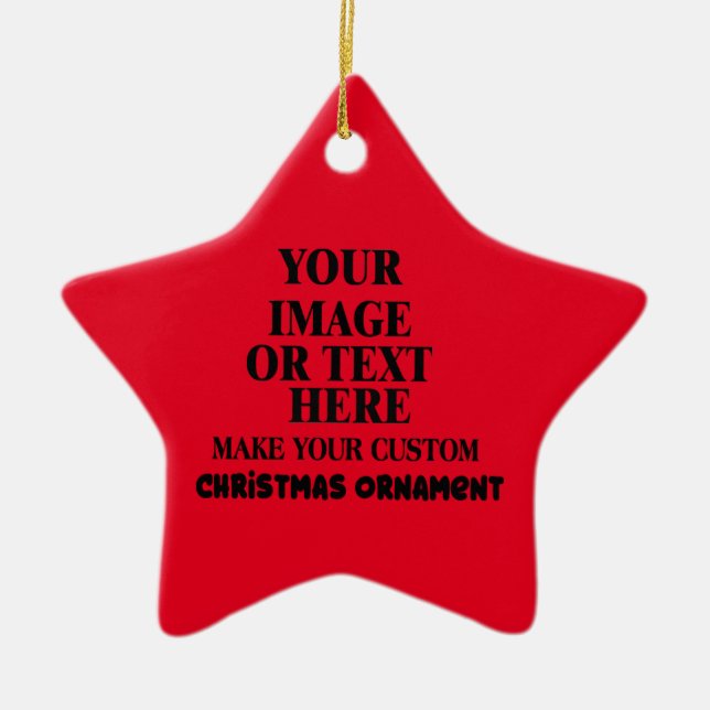 Personalized Make Your Own Christmas Ceramic Tree Decoration (Front)